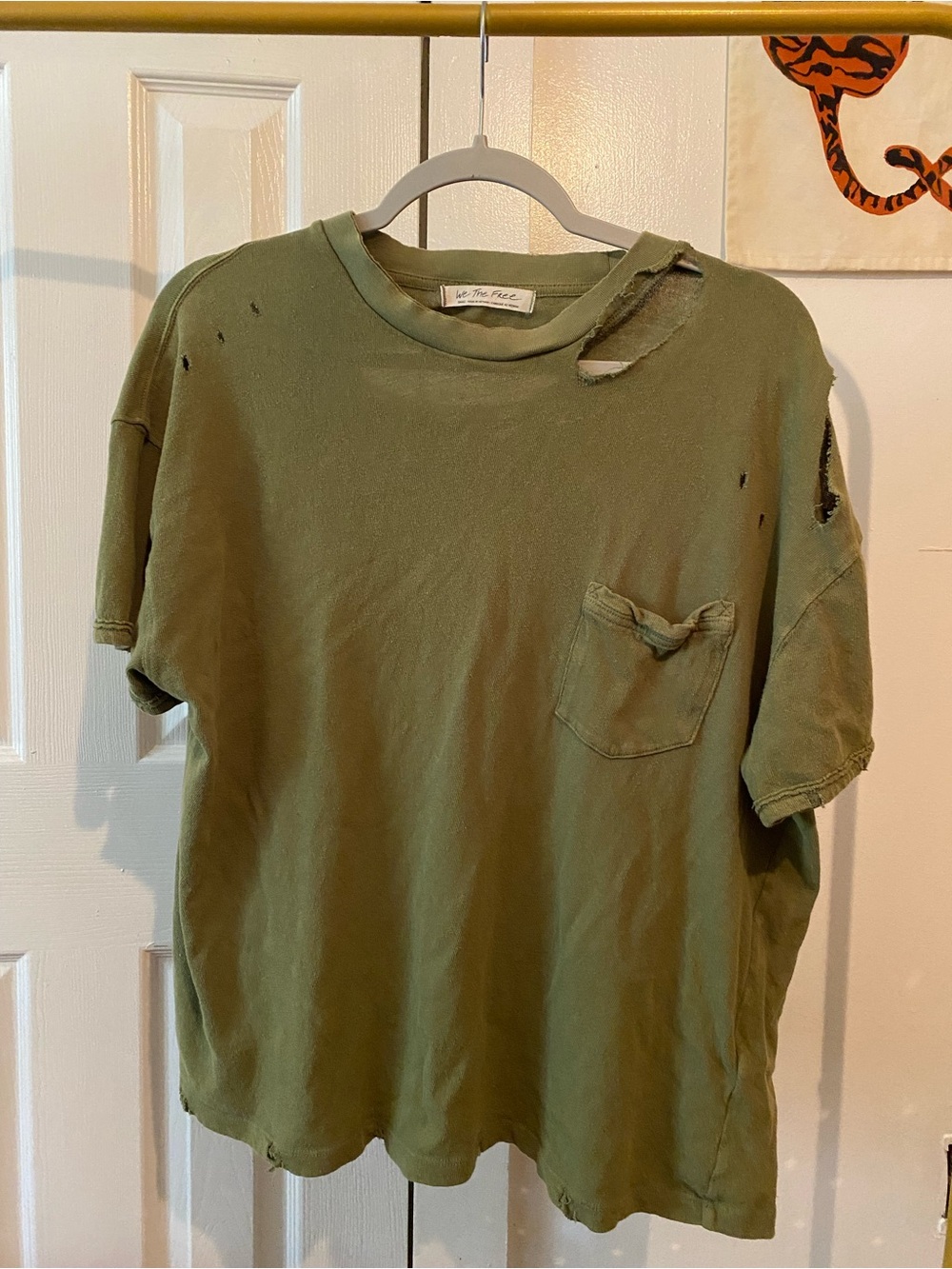 Free People we the free green distressed t-shirt
